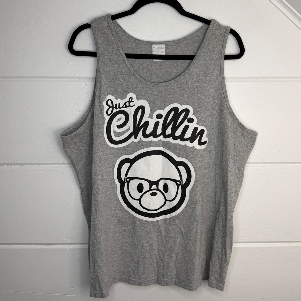 Ill Threads XL Streetwear Tank Just Chillin Teddy Bear Sleeveless Shirt‎ Muscle